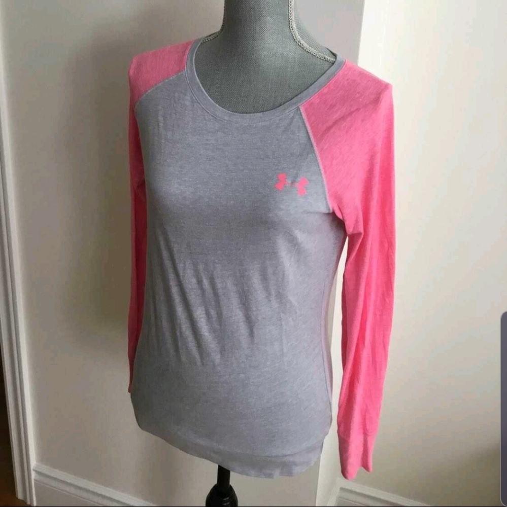 Under armour pink cancer fighter shirt